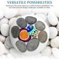 Set of 9 grey flat stones for painting and craft projects, suitable for kids' art activities and garden landscaping.