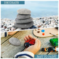 Set of 9 grey flat stones from Everything Baby, perfect for painting, craft projects, and garden landscaping.