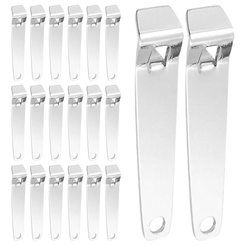 Twenty stainless steel vial bottle openers in silver for nurses, portable baby health and grooming accessories.