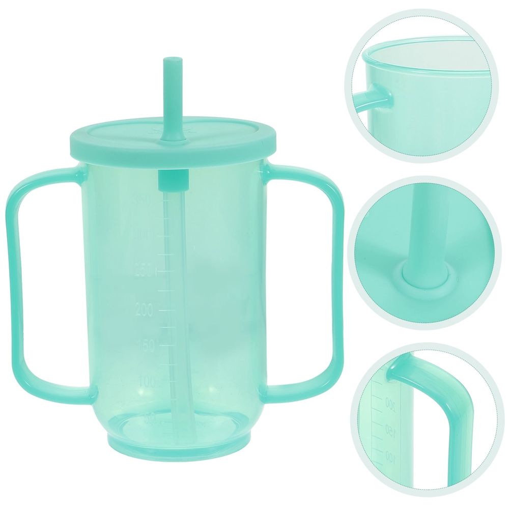 Practical liquid feeding cup with inclined mouth for disabled patients and elderly, designed for safe, easy feeding.
