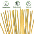 20-pack natural bamboo garden stakes with twist ties, 17.7 inches tall for supporting tomatoes, cucumbers, grapes, and climbing plants