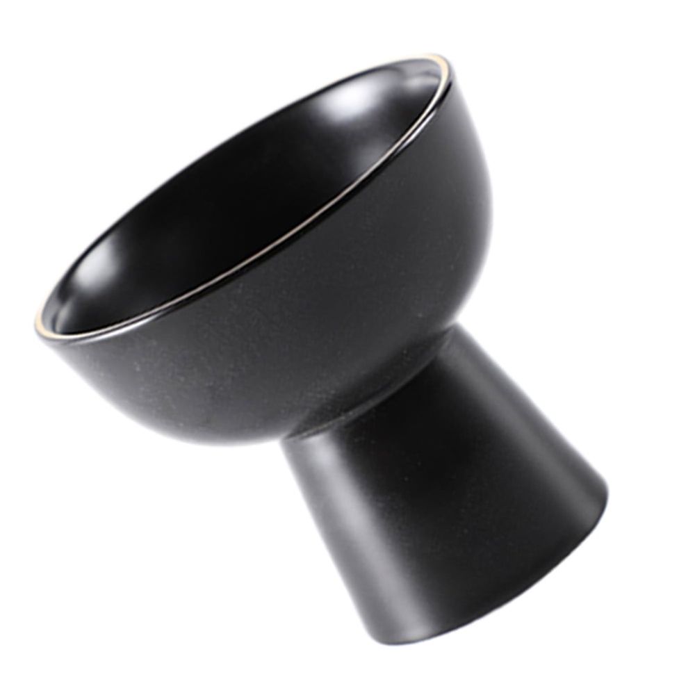 Black ceramic dessert bowl with smooth rim, Japanese style, elegant tableware for serving sweets, by Everything Baby.