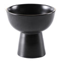 Black ceramic dessert bowl with smooth rim, elegant Japanese style tableware for serving sweets, by Everything Baby.