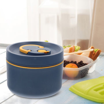 Insulated Lunch Boxes Thermal Lunch Box Dark Blue Foam 1Pcs