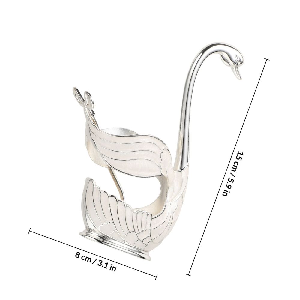 Zinc alloy coffee spoon set with holder, stylish and functional for kitchen use, displayed on a clean background.