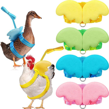 Pet Duck Outside Walking Harness Leash, Hen Chickens Angel Wing Harness, Adjustable Outdoor Training Traction Rope for Outdoor Walking Rabbit Ferret Guinea Pig Bunny Hamster Puppy Kitten