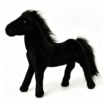 Realistic brown plush horse toy from Everything Baby, soft stuffed animal doll for kids' pretend play and home decor.