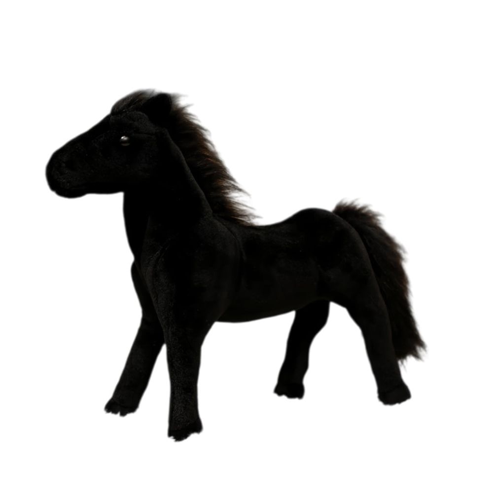 Brown plush horse stuffed animal toy for kids, realistic and soft, perfect for pretend play and home decor.