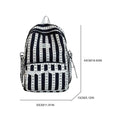 Green Stripe School Backpack for kids by Everything Baby, cute aesthetic design with bowknot and lace trim for travel and school.