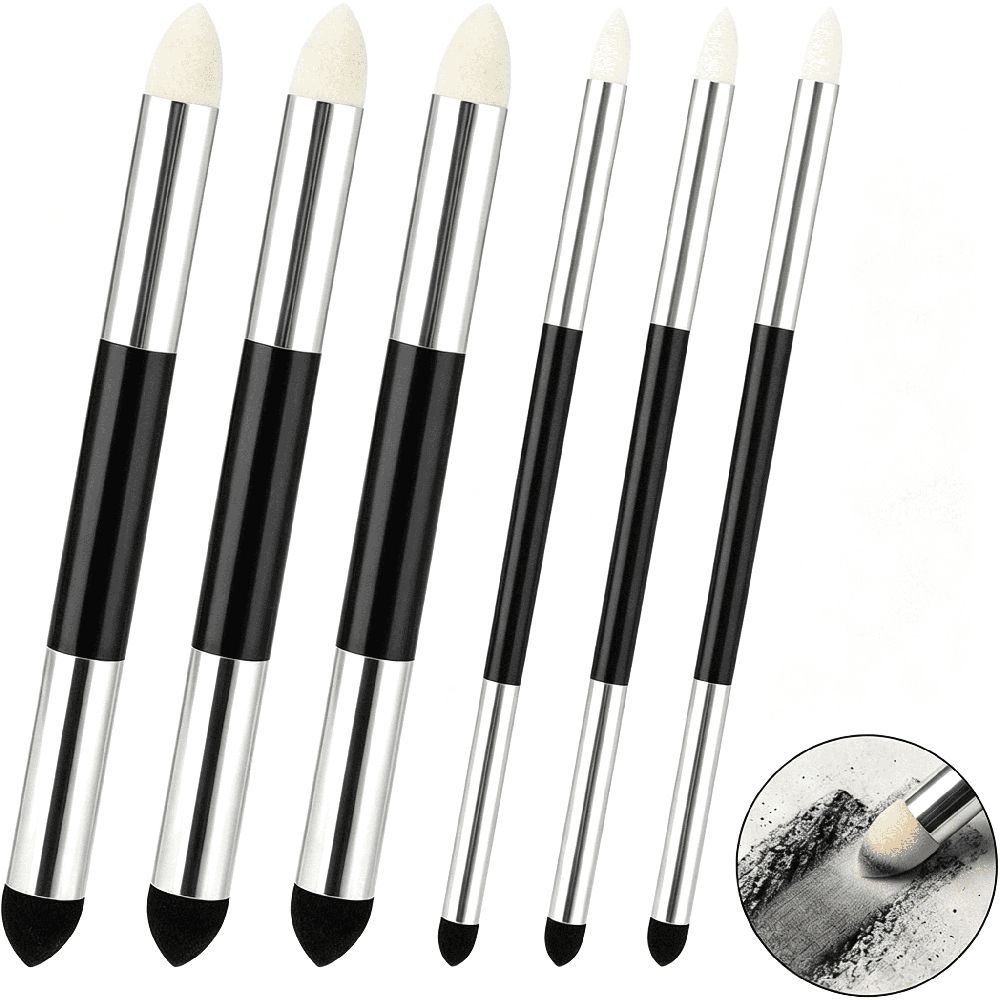 Six reusable artist blending sponge pens with dual tips for oil pastels, colored pencils, drawing, and sketching.