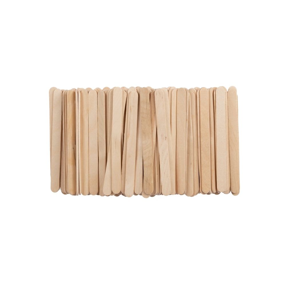 Set of 200 natural wood craft sticks, 4.5 inches, for children's outdoor craft and play projects, by Everything Baby.