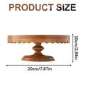 Durable scallop-acacia wood cake stand by Everything Baby, ideal for displaying cakes and cupcakes for special occasions.