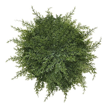 Faux cedar placemats with greenery design, 15-inch round holiday-themed table decor for festive gatherings and tabletop protection.