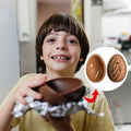 Two silicone molds for making 3D Easter egg chocolates and desserts, perfect for baking and Easter decorations.