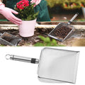 Garden soil sifter with handle, 5.5-inch wide, mesh sieve for compost, sand, and dirt, ideal for gardening and outdoor play.
