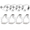 Stainless steel elephant-shaped cookie cutter by Everything Baby, ideal for baking and pretend play with kids.