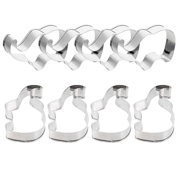 Stainless steel elephant-shaped cookie cutter by Everything Baby, ideal for baking and pretend play with kids.