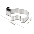 Stainless steel elephant-shaped cookie cutter by Everything Baby, ideal for baking and pretend play with kids.