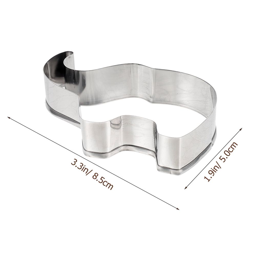 Stainless steel elephant-shaped cookie cutter by Everything Baby, ideal for baking and pretend play with kids.