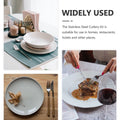 Reusable outdoor cutlery set with golden wood and stainless steel, featuring comfortable grip, for kids' outdoor play and dining.