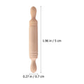 Set of 10 mini wooden rolling pins for dumpling making and tray decoration, ideal for kids' toy and building play sets.