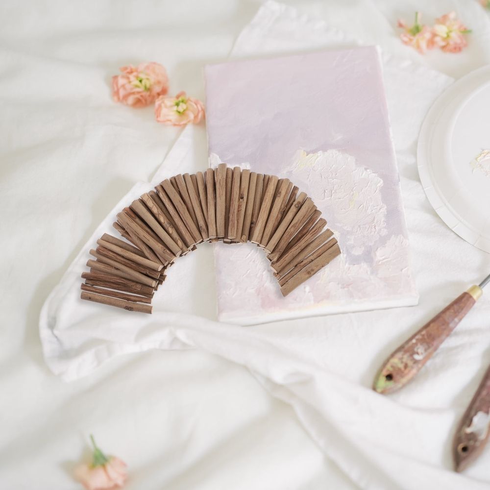 Mini wood log craft sticks from Everything Baby for DIY rustic home decor and pretend play toy models.