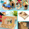 Set of 200 natural wooden craft sticks, extra long 5.5 inches, ideal for kids' pretend play, ice pop, and craft projects.