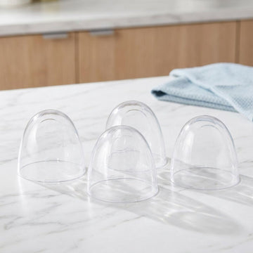 Milk bottle caps Transparent Reusable for Caregivers Bottle Protection 4pcs