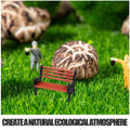 Set of four miniature dollhouse park benches by Everything Baby, realistic outdoor garden furniture accessories for dollhouse play.