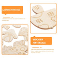 Unpainted wooden mushroom and fairy house cutouts for kids' pretend play, craft embellishments for Easter and party decorations