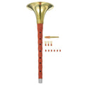 Chinese folk instrument set featuring metal and suona, ideal as musical toy for kids, measuring 14.2x3.7x3.7 inches.