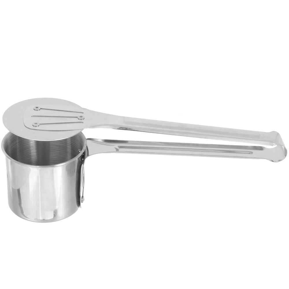 Stainless steel dates picker tool for garden fruit harvesting, large capacity, suitable for outdoor garden work.