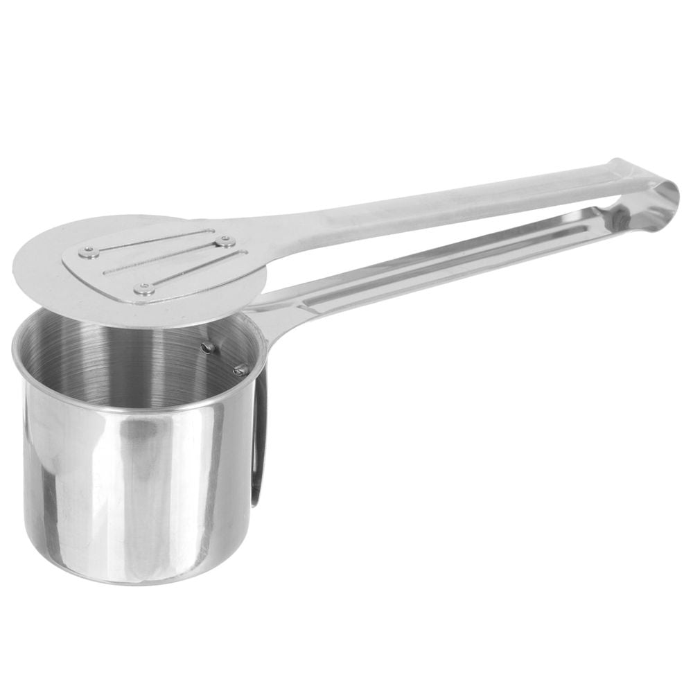 Stainless steel dates picker tool for garden fruit harvesting, large capacity, suitable for outdoor garden work.