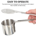 Stainless steel dates picker tool for garden fruit harvesting, large capacity, suitable for outdoor garden work.
