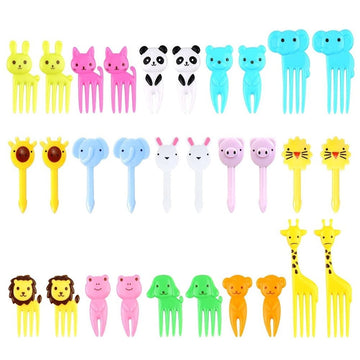 30 Pcs Animal Food Sticks For Kids,Food Picks For Kids,Animal Toothpicks,Cute Fruit Toothpicks For Kids Lunch Accessories,Reusable Lunchbox Sticks For Kids Toddler