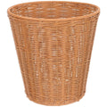 Woven rattan trash can by Everything Baby, farmhouse style wastebasket with natural woven basket design, 11.42