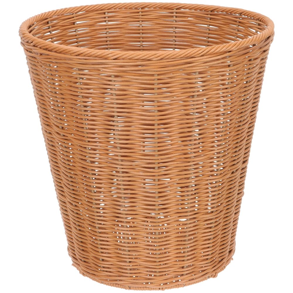 Woven rattan trash can by Everything Baby, farmhouse style wastebasket with natural woven basket design, 11.42"x11.22"x7.87" in size.