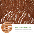 Woven rattan trash can with farmhouse style, household wastebasket for storage, measuring 11.42