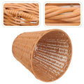 Woven rattan trash can with lid, farmhouse style, 11.42x11.22x7.87 inches, for household waste storage, by Everything Baby