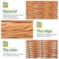 Farmhouse rattan wastebasket with woven design, 11.42x11.22x7.87 inches, for household storage and trash, by Everything Baby.