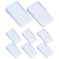 White construction shims, 8-piece set, measuring 2x1.2x0.4 inches, designed for building toys by Everything Baby.