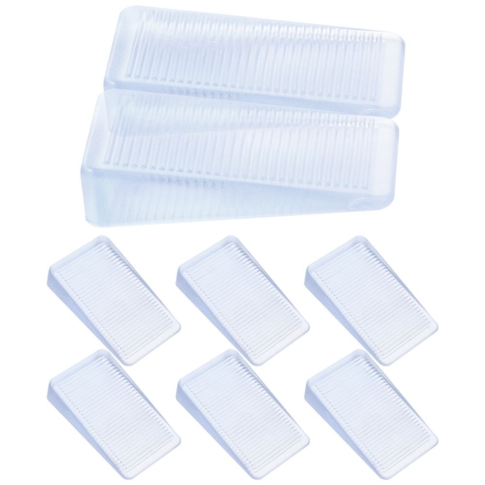 Set of 8 white construction shims for kids' building toys by Everything Baby, measuring 2x1.2x0.4 inches.