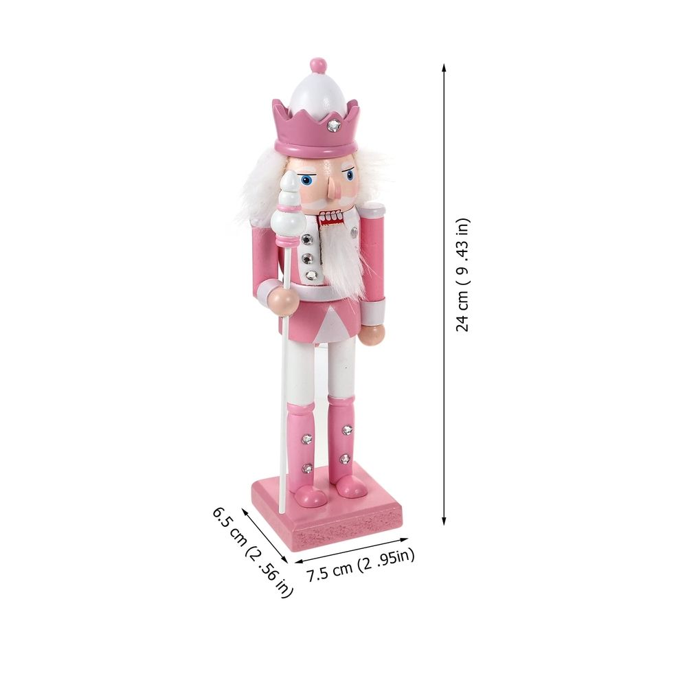 Set of four collectible wooden nutcracker puppets, festive holiday decor for kids, by Everything Baby, perfect for holiday display.