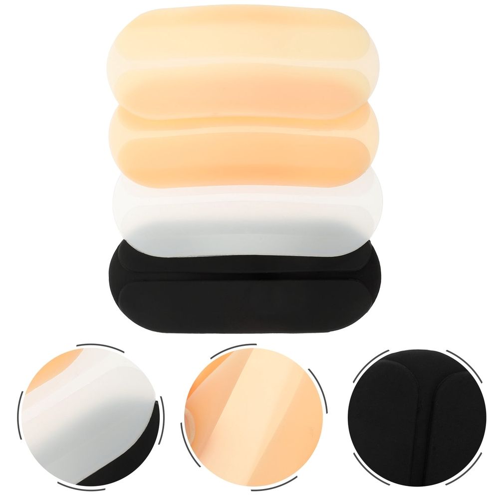 Set of four silicone bra strap cushions with anti-shoulder pads for comfortable support, designed for women’s bras and lingerie.