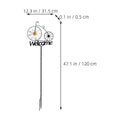 Colorful iron garden stake in a baby and kids outdoor play setting, featuring a durable design for outdoor decoration.