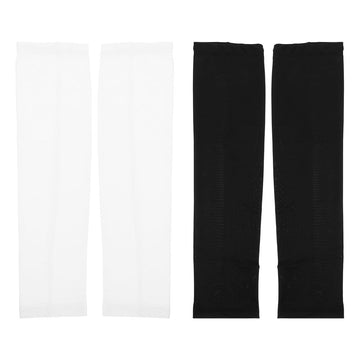 2Pairs Adults Sun Resistant Arm Sleeves Breathable Ice Silk Protective Covers
