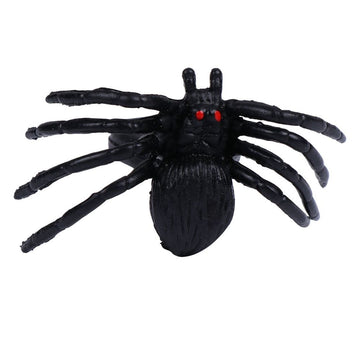 20PCS Black Plastic Spider Rings for Decorations and DIY Party Plaything