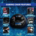 Inflatable gaming chair for kids with cup holders and side pocket, durable bean bag design perfect for gaming rooms for boys 4-12.