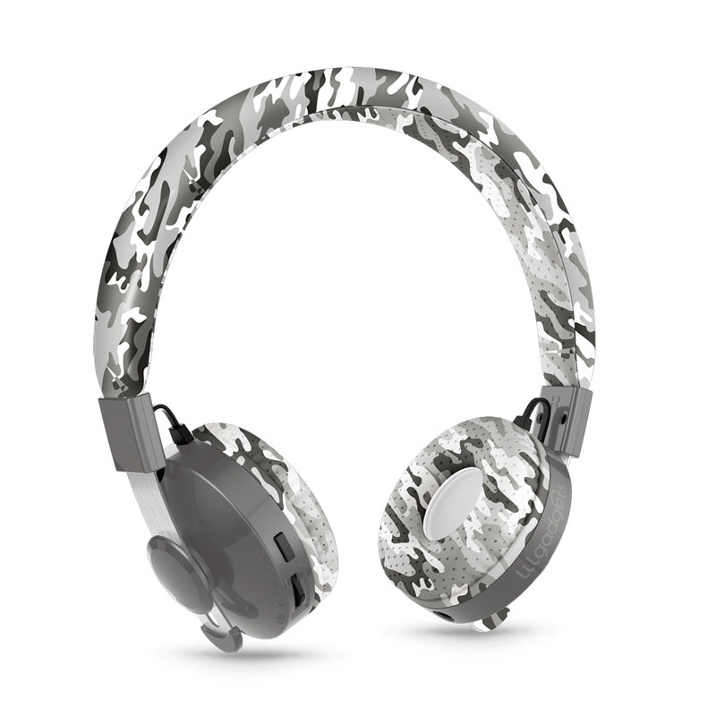 LILGADGET LilGadgets Untangled Pro Childrens Wireless Bluetooth Headphones - Snow Camo