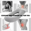 Green Carla Home U-shape pregnancy pillow made of soft polyester, full body support for nursing and pregnancy comfort.